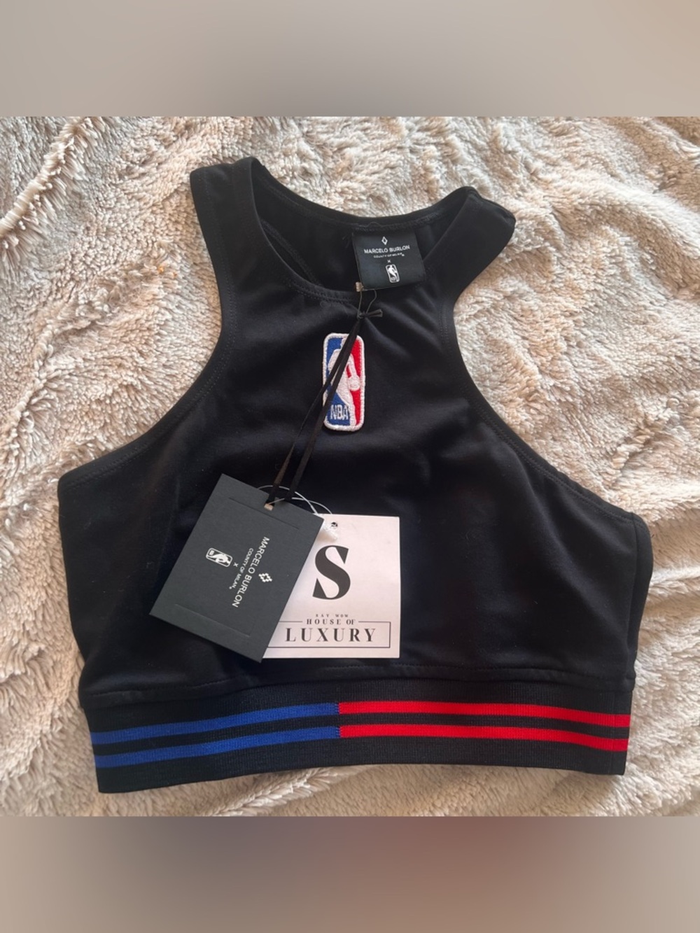 NWT - Marcelo Burlon Official NBA Crop Top - Size S